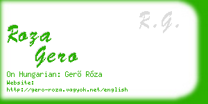roza gero business card